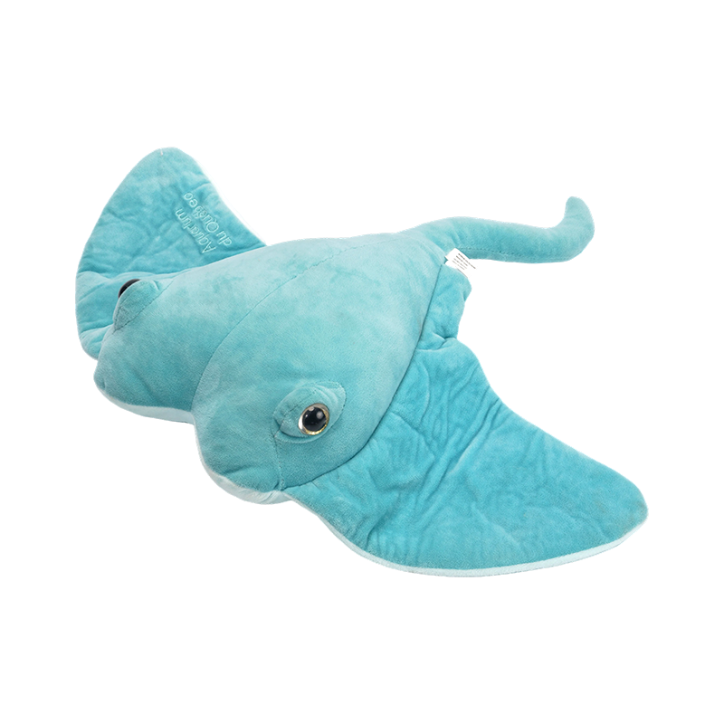 Iasc gleoite agus gorm mara velcro de shaol an aigéin bréagáin plush