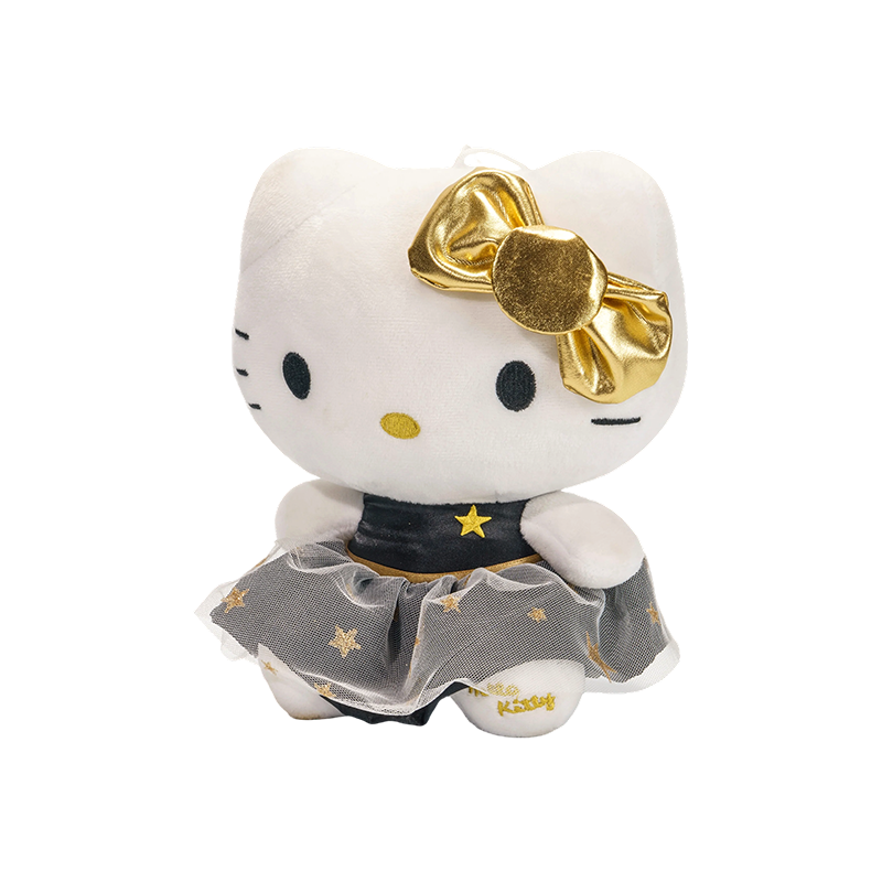 bréagáin plush de charachtair chartúin ag caitheamh sciortaí banphrionsa