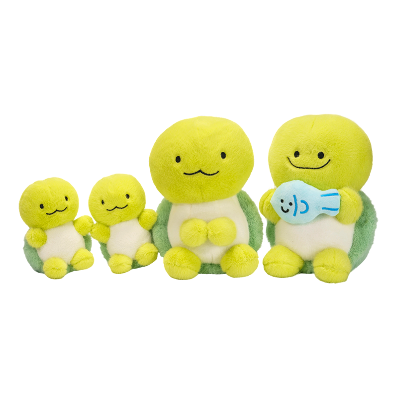 Sraith de bhréagáin plush turtar mór, meánmhéide agus beag