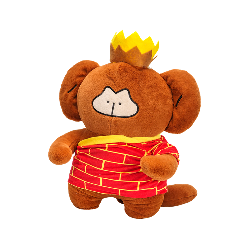 moncaí ainmhithe Fantasy bréagáin plush le coróin agus gúna