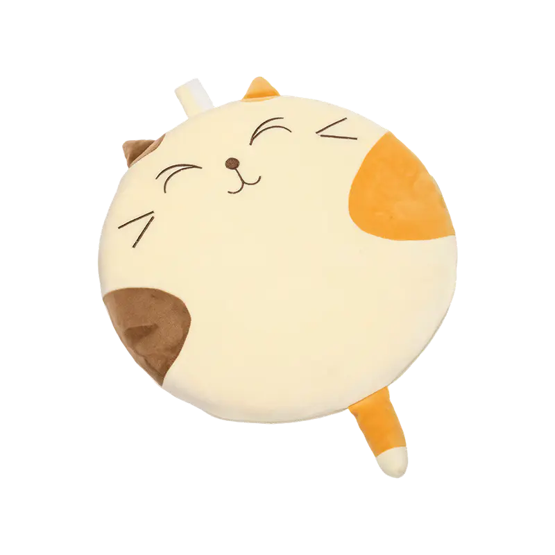 Cúisíní plush cat bhabhta miongháire bán
