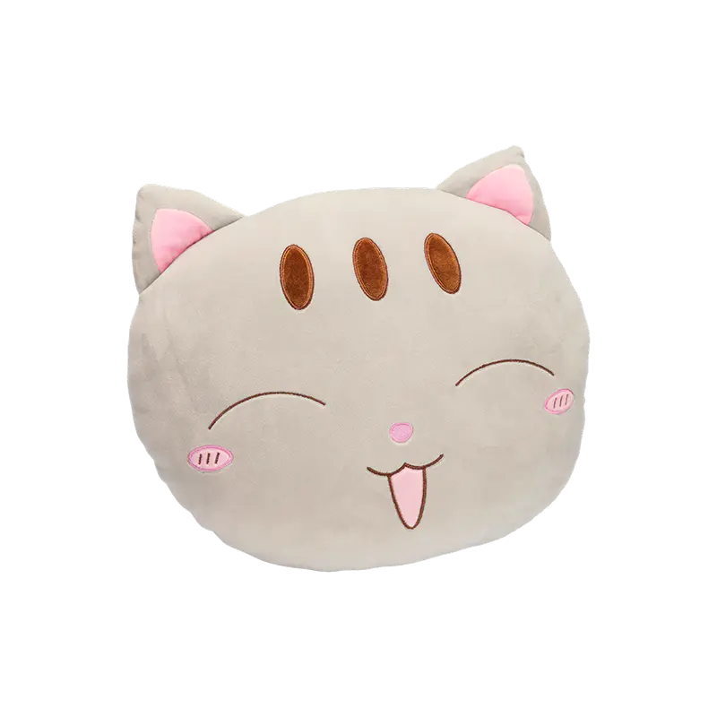 Piliúir plush aghaidh cat ag meilt