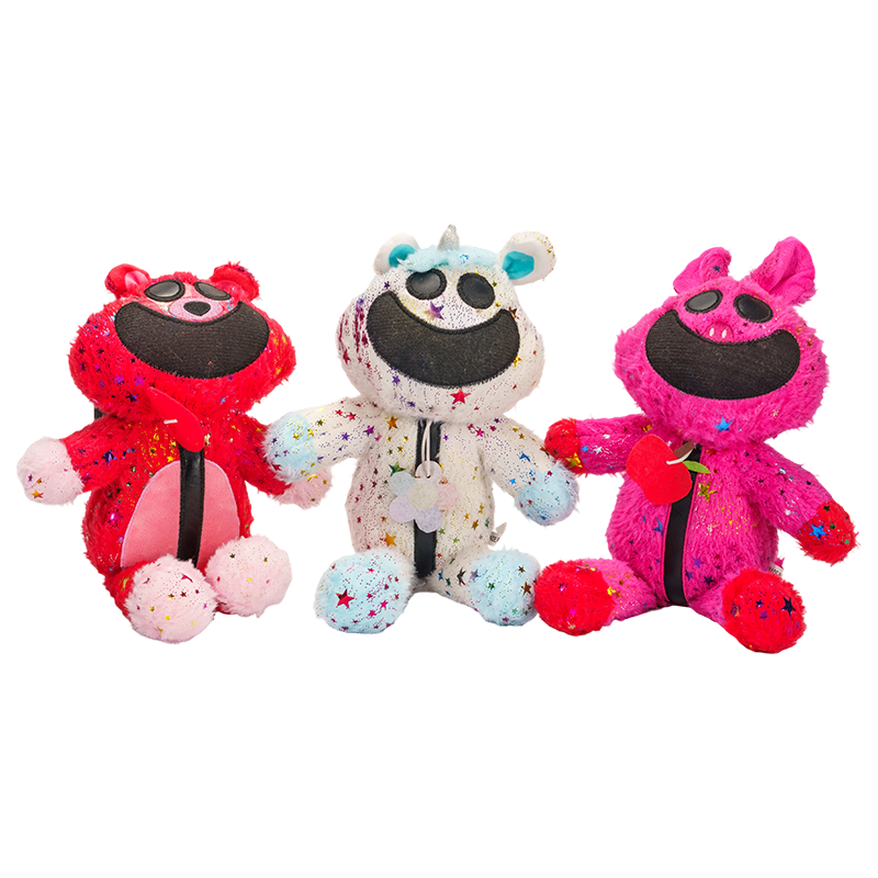Bréagán coinín plush uathúil Fantasy i dearg bándearg agus bán