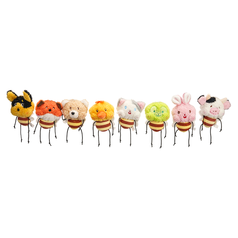 Keychains plush feithidí ildaite